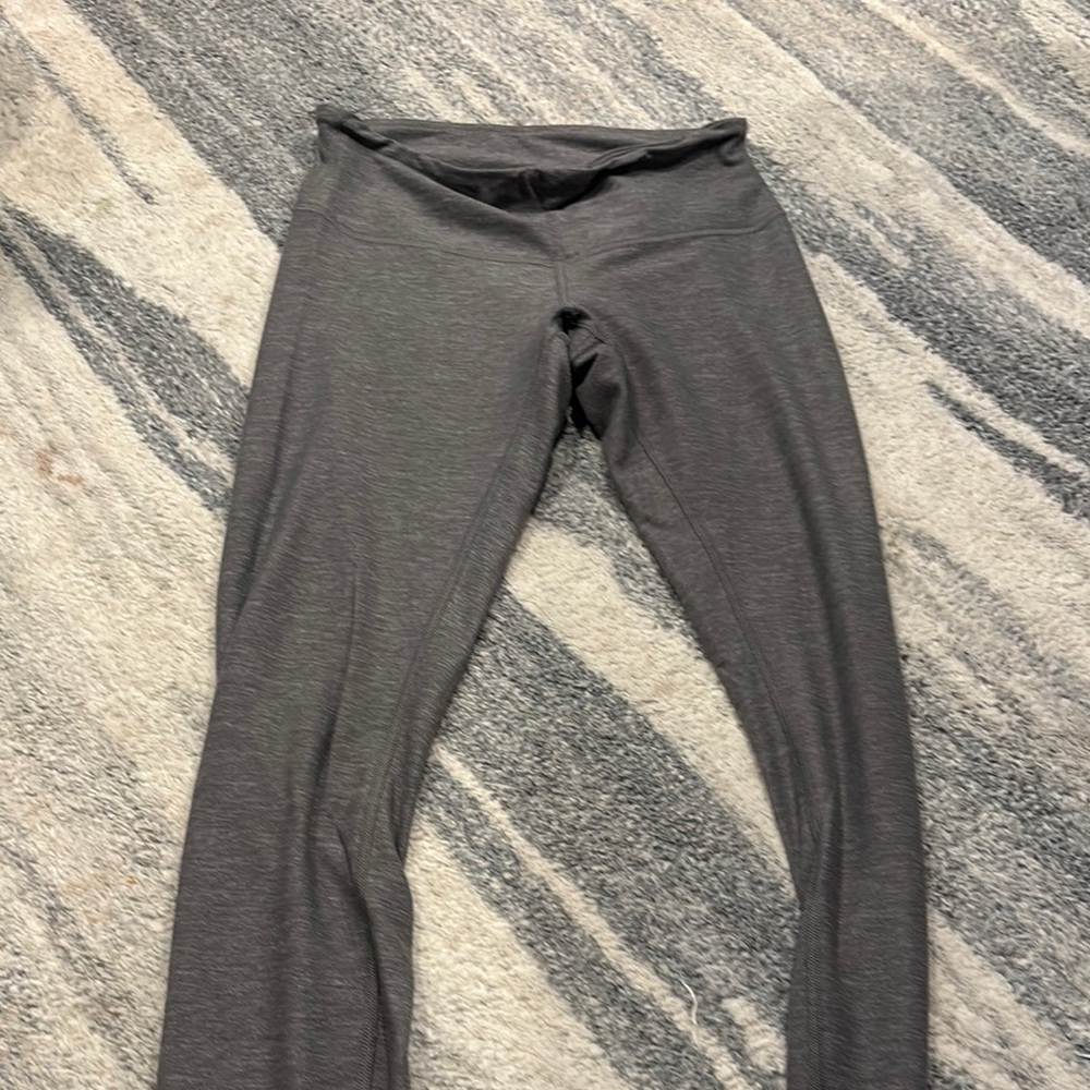 Gray High-Waisted Leggings
